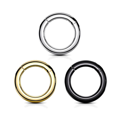 PVD Hinged Clicker Segment Ring Piercing