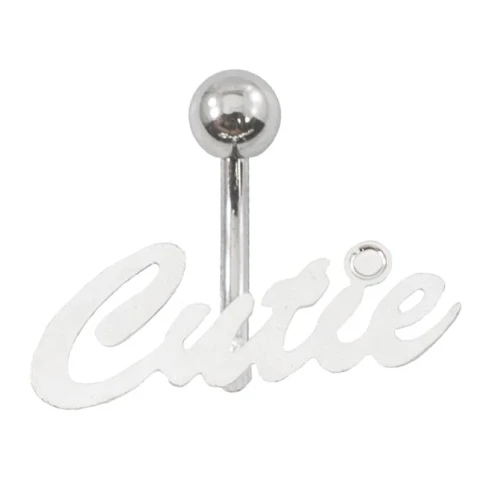 Cutie Text Logo Belly Button Ring