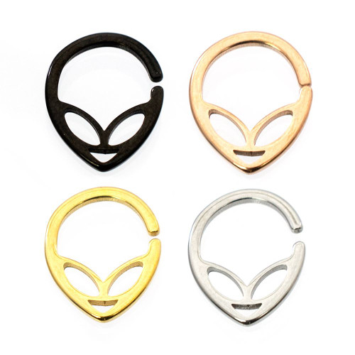 Alien Bendable Hoop Rings For Nose Septum Ear Cartilage, Daith made of  Surgical Steel