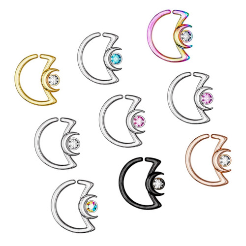 Crescent Moon Bendable Hoops