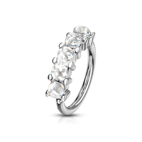 Clear CZ Bendable Hoop Cartilage Piercings