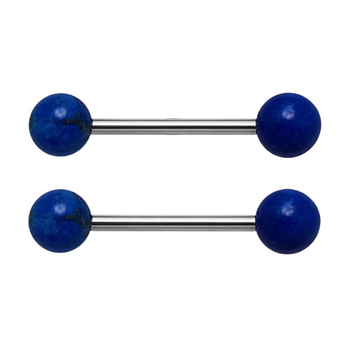 Lapis Lazuli Stone Nipple Barbell