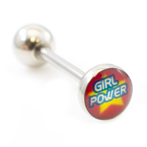 Super Girl Logo Tongue Rings