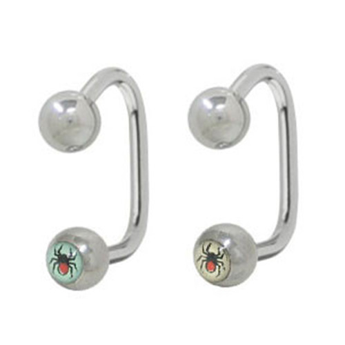 Spider Logo Lippy Loop Labret Lip Piercings