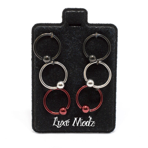 6PCS Ball Ends Captive Bead Rings Piercings