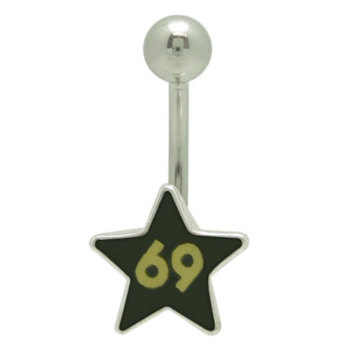 Star "69" Logo Belly Button Rings