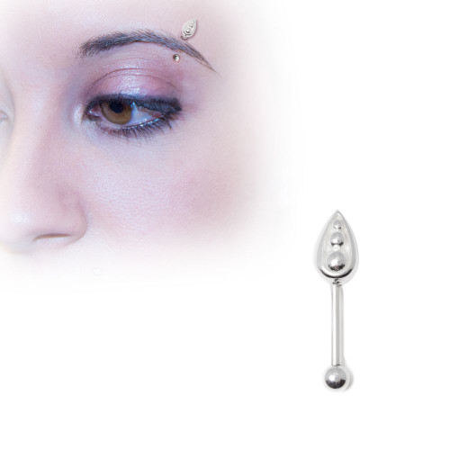 Straight Barbell Sterling Silver Eyebrow Ring