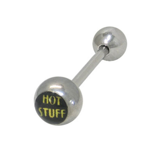 Hot Stuff Logo Tongue Barbells Rings