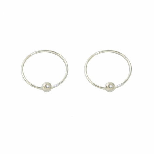 Sterling Silver Hoop Earrings Captive Design