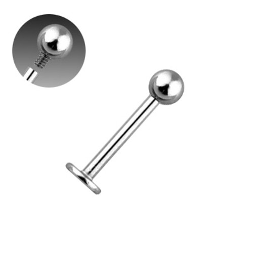 Surgical Steel Internally Threaded Labret Monroe with Ball Bead - LSI