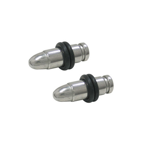Pair of Surgical Steel Bullet Ear Plug (4 Gauge) 