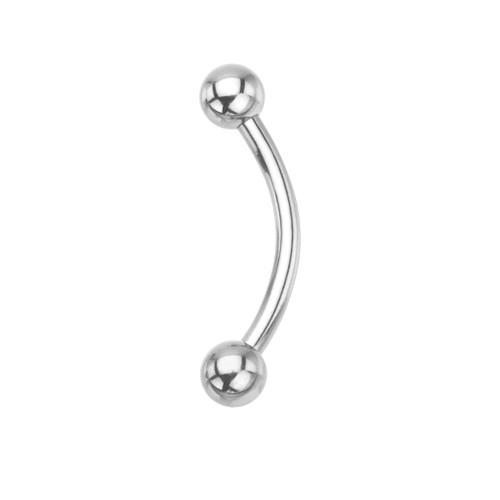 Surgical Steel Curved Barbell Ring