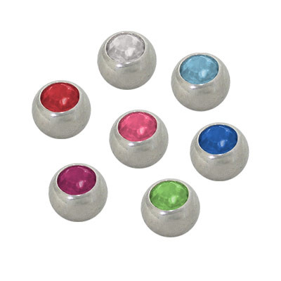 Replacement Bead Surgical Steel with Jewel