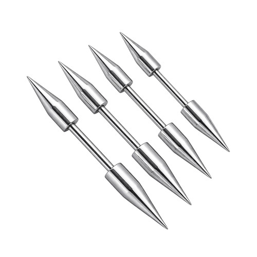 Long Spike Straight Barbells Bridge Piercing
