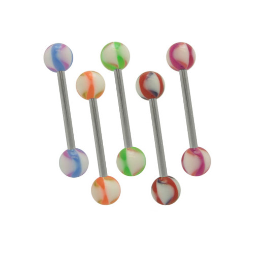 Swirl Duo Color Tongue Ring