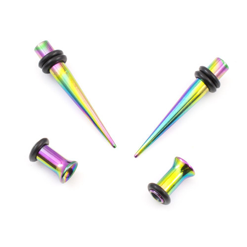 Ear Taper Pack- Multi-color Tunnels and Tapers - 4pcs
