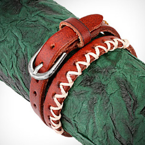 Three Tone Double Wrap Bracelet