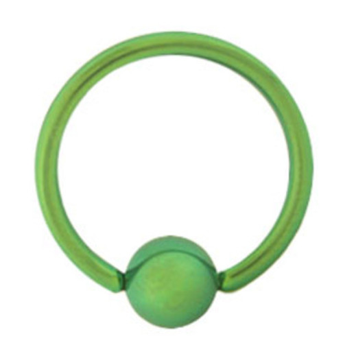 Titanium Green Captive Bead Rings Titanium Green Captive Bead Rings