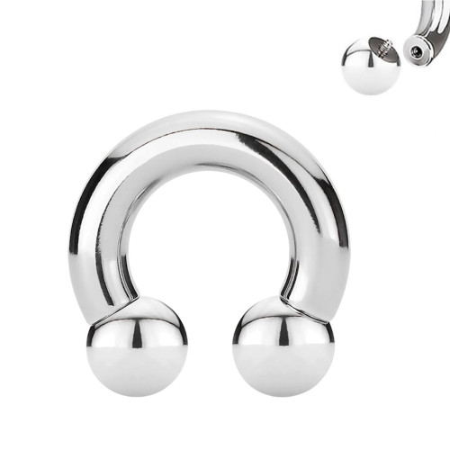 Titanium Balls Horseshoe Circular Barbells