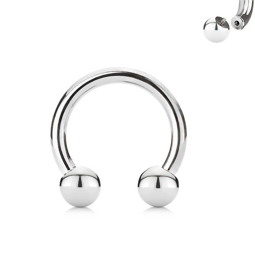 Titanium 8G Horseshoe Circular Barbells Piercing