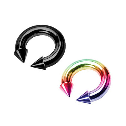 Spike Ends Horseshoe Circular Barbells