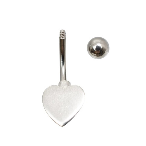 14G Heart Belly Button Ring Piercing Navel Jewelry
