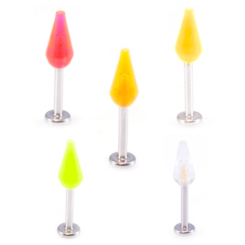 Micro Monroe Labret with Colorful Spike 16g 1/4 Micro Monroe Labret with Colorful Spike 16g 1/4