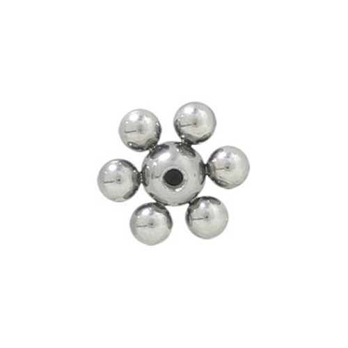 Jeweled Replacement Threaded Bead Flower Shape Surgical Steel-3
