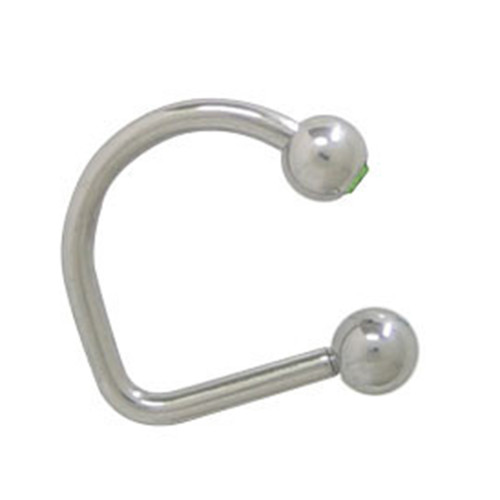 16G Green CZ Lippy Loop Labret Studs