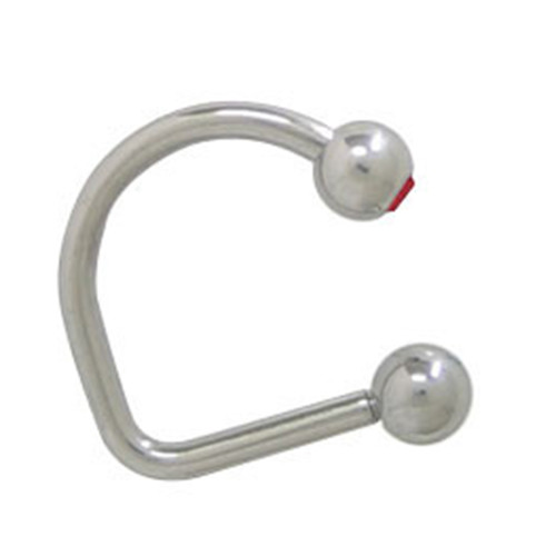 16G Red CZ Lippy Loop Labret Studs