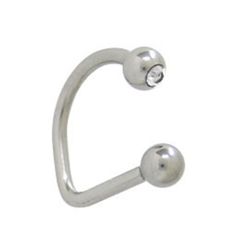 Clear CZ Lippy Loop Labret Lip Piercings