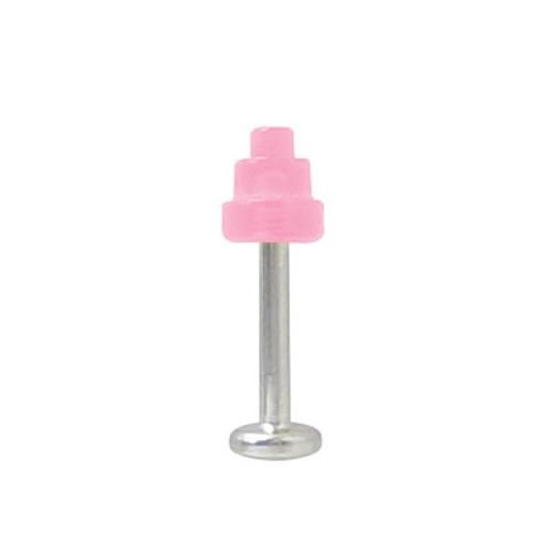 Labret Monroe Surgical Steel with UV Acrylic Bead-7