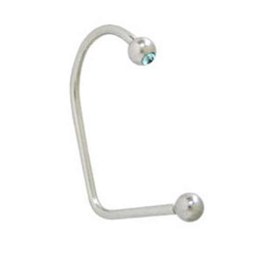 Light Blue CZ Lippy Loop Labret Lip Piercings