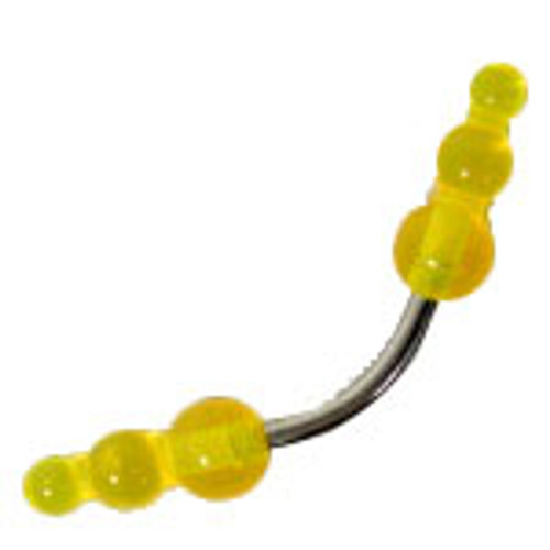 UV Glow Acrylic Bead Eyebrow Barbells UV Glow Acrylic Bead Eyebrow Barbells