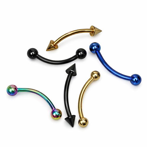 Spikes Ends Curved Barbells