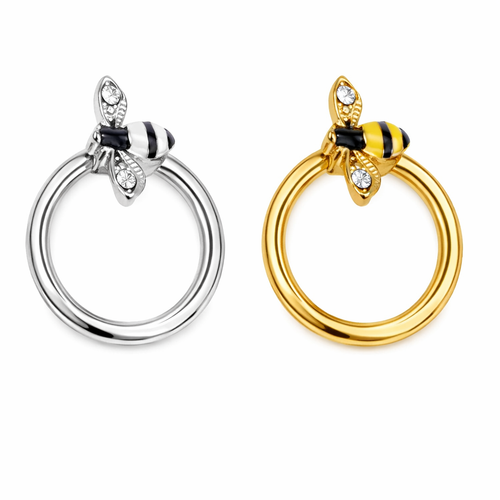Bumble Bee Captive Bead Rings