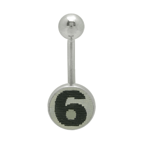 69 Hologram Logo 14g Belly Ring