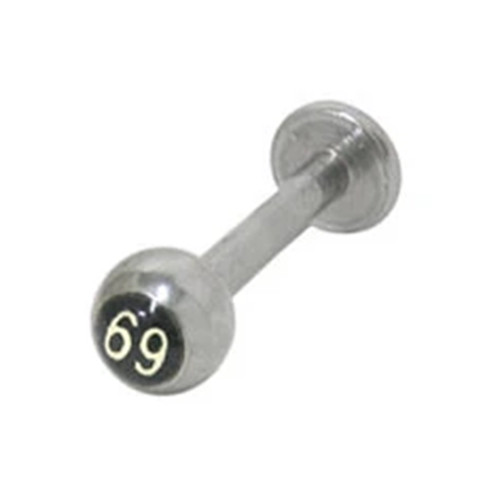 69 Logo Labret Studs Piercings