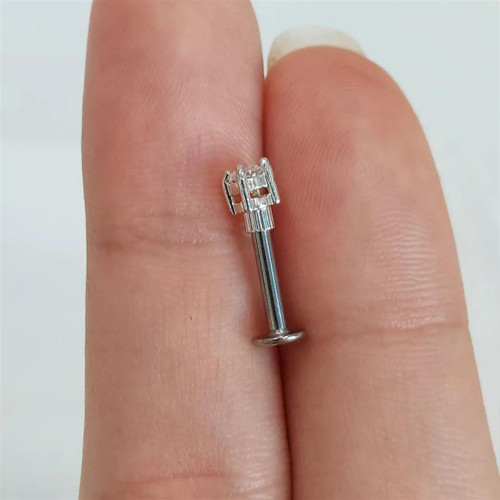 Prong Set CZ Labret Studs Prong Set CZ Labret Studs