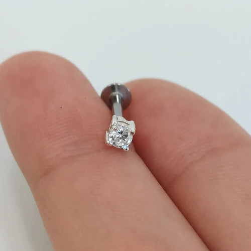 Prong Set CZ Flatback Studs