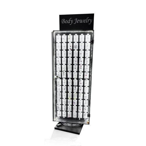 144PCS LED Light Rotating Body Jewelry Display Case