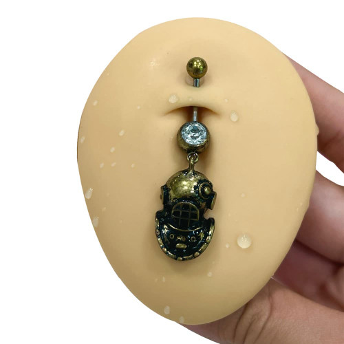 Scuba Mask Dangle Belly Button Ring