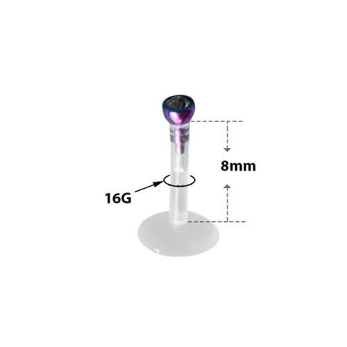 Bezel CZ Labret Studs Piercing