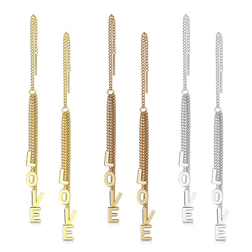 Letter Love Threader Earrings