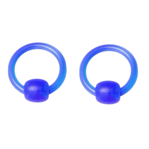 Blue Acrylic CBR Captive Bead Rings