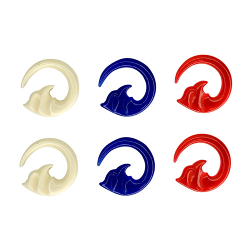 Ocean Wave Spiral Tapers Ear Gauges