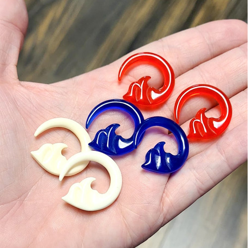 Ocean Wave Spiral Ear Tapers Gauges Piercings Jewelry
