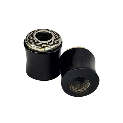 Black Bone Double Flare Plugs