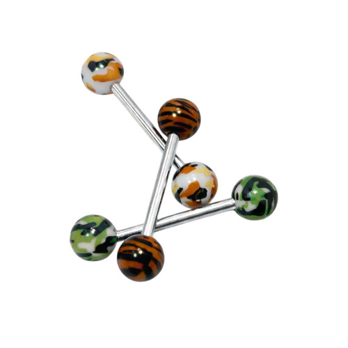 Camouflage Straight Barbells Piercings