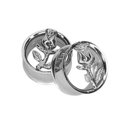 Rose Flower Screw Fit Tunnels Rose Flower Screw Fit Tunnels